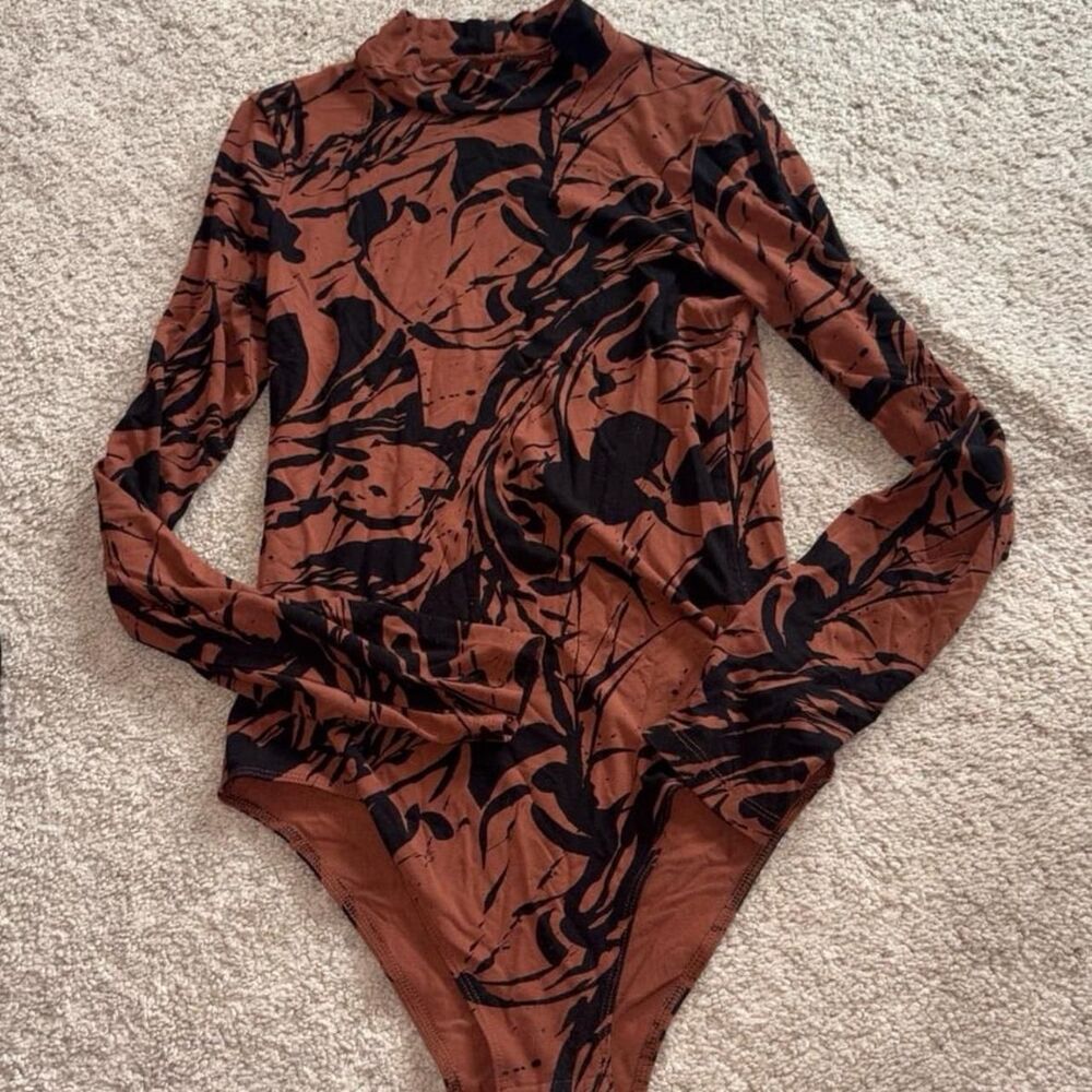 A-new-day Women's Brown and Orange Bodysuit